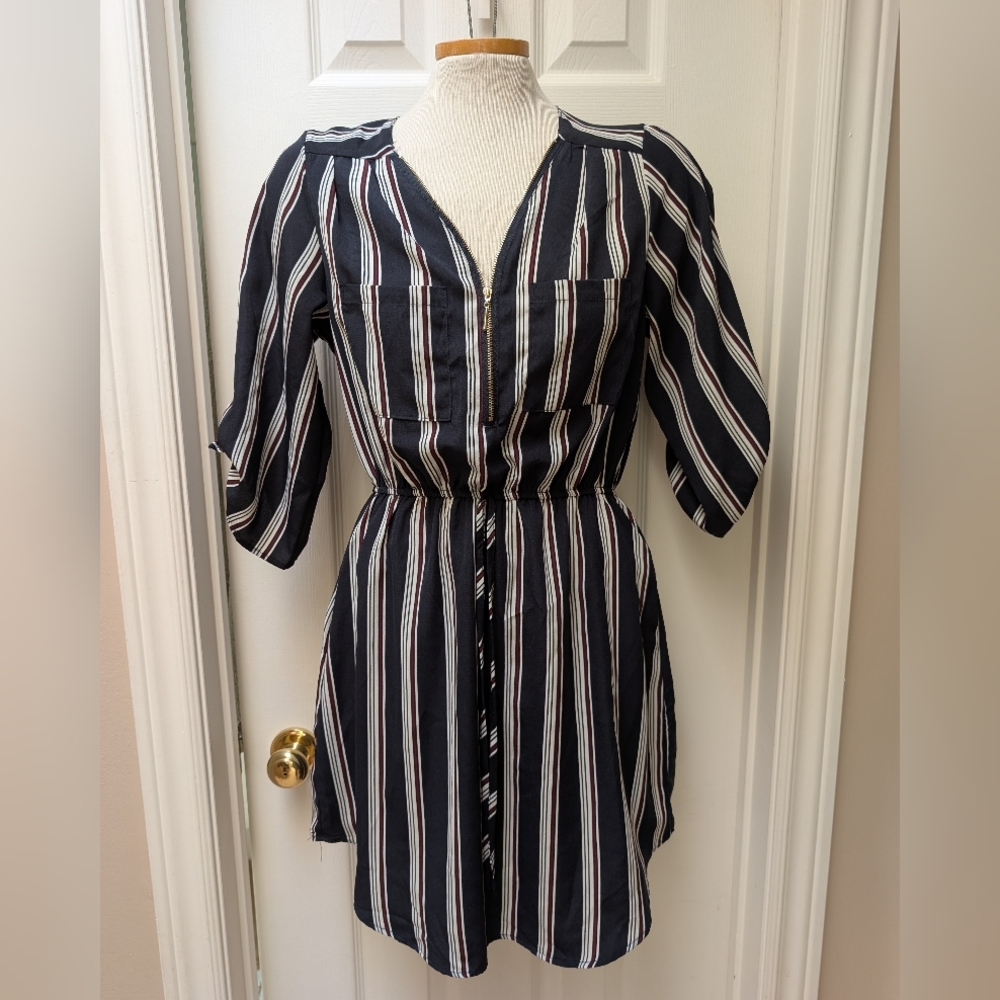Society Black and White Striped Garment